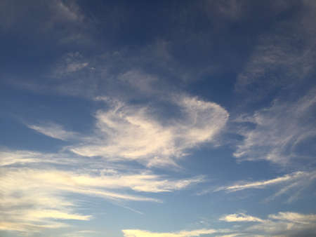 Clouds in summer sky at sunsetの素材