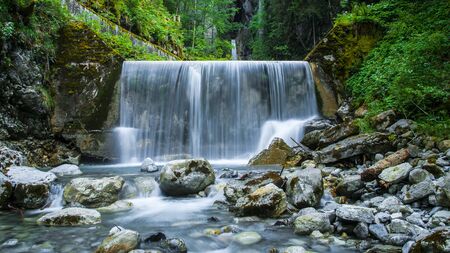 Small waterway, (Frigourg, Switzerland)の写真素材