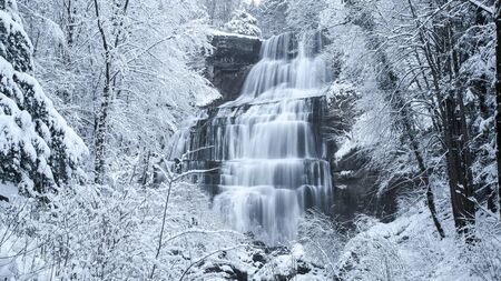Waterfall of evantail (France)の写真素材