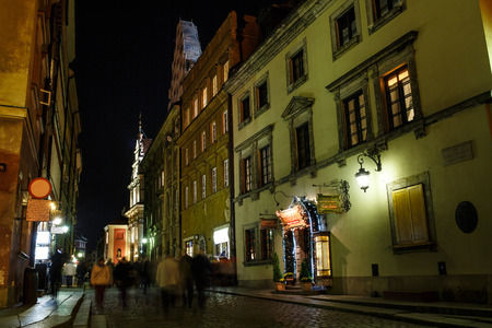 Warsaw old town square, capital of Polandのeditorial素材
