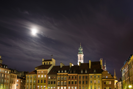 Warsaw old town square, capital of Polandのeditorial素材