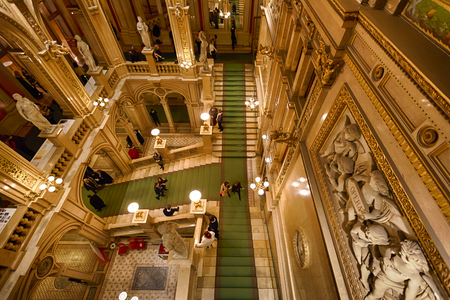 Opera state house, inside interior, Vienna. Austriaのeditorial素材