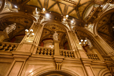 Opera state house, inside interior, Vienna. Austriaのeditorial素材