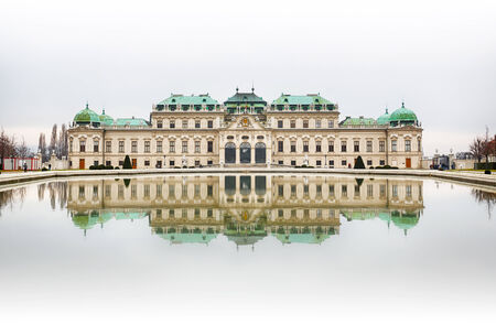 Belvedere Palace in Vienna at winter timeのeditorial素材