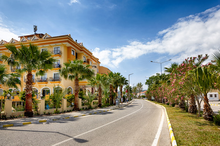 View of the street of resort townのeditorial素材