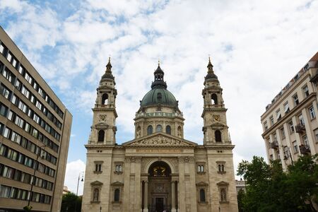 Saint Stephen's Basilica in Budapest at summer time