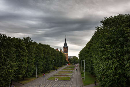 Dark clouds asperatus before the storm over cityの写真素材
