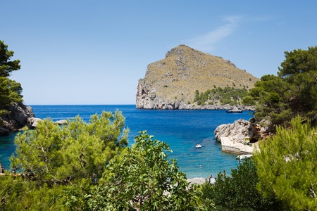 View of Sa Calobra bay in Mallorca, Spainの写真素材
