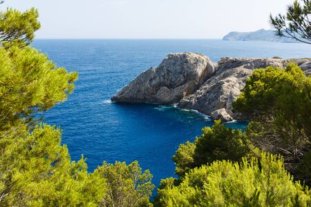 View of Capdepera in Mallorca at the summer dayの写真素材