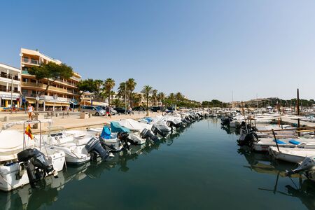 Colonia de Sant Jordi, Spain - July 05 2015: View of marina bay at the summer timeのeditorial素材