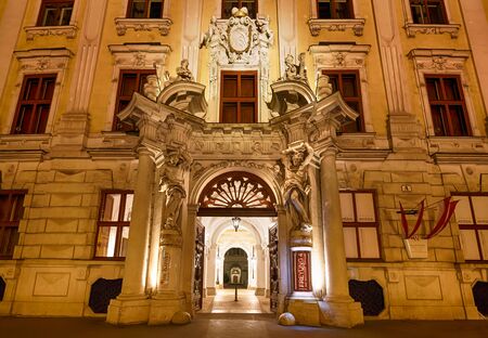 Vienna, Austria, January 07 2014: The facade of the Palace Kinski in Vienna, Austriaのeditorial素材