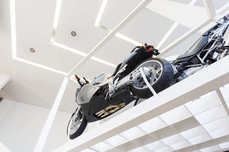 Munich, Germany - January 03 2016: The bikes in exhibition of Pinakothek der Moderne museum, situated in the city centre of Munichのeditorial素材