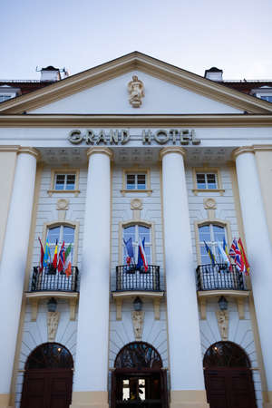 Sopot, Poland - March 07 2016: Morning view of the Grand Hotelのeditorial素材