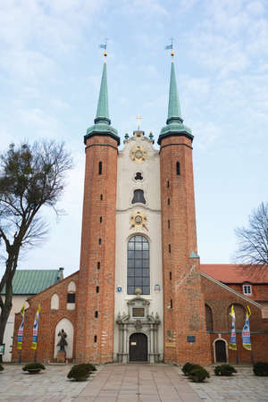 Sopot, Poland - March 07 2016: Exterior of the Oliwa Cathedral, located in Oliwa park of Gdanskのeditorial素材