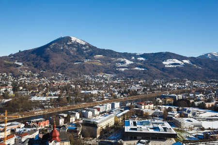 Salzburg, Austria - January 07 2016: View of the city from top of Hohensalzburg Castleのeditorial素材