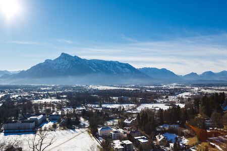 View of the Salzburg from top of Hohensalzburg Castle, Austriaの写真素材