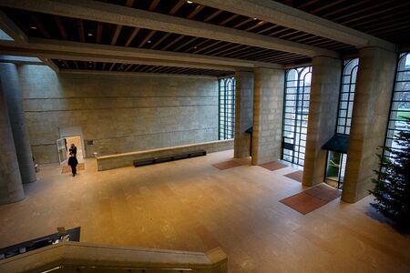 Munich, Germany - January 08 2016: The main hall of New Pinakothek museum, located in the centre of Munichのeditorial素材