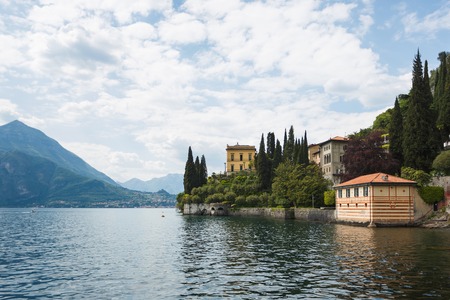 Cityscape of Varenna at Lake Como, Italyの写真素材