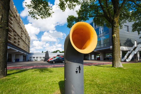 The modern urn in an office centre of Amstardam, Netherlands