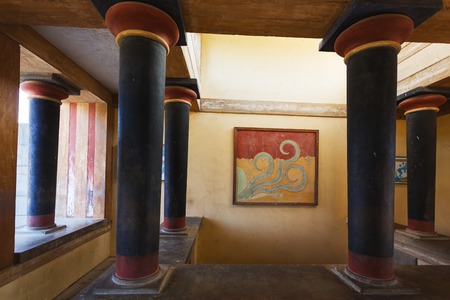 Heraklion, Greece - October 12 2016: The ruins of Knossos, ancient city in Crete, located near modern Heraklion cityのeditorial素材