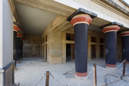 Heraklion, Greece - October 12 2016: The ruins of Knossos, ancient city in Crete, located near modern Heraklion cityのeditorial素材