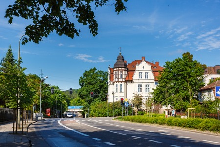 Sopot, Poland - June 10 2017: Traditional buildings of Sopot resort town in summerのeditorial素材