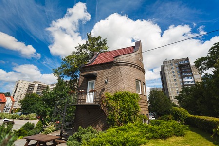 Kaliningrad, Russia - July 14 2017: Facade of the building of the Museum of the World Ocean in summerのeditorial素材