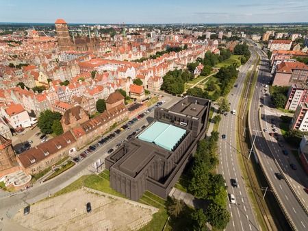 Aerial view of the Gdansk Shakespeare Theatre