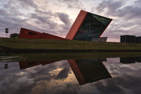 Gdansk, Poland - July 23 2017: Sunrise over the Museum of the Second World Warのeditorial素材