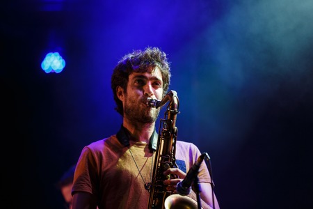 Kaliningrad, Russia, August 04 2017: Concert of the Israeli group Lucille Crew on the XII International Music Festival Kaliningrad City Jazzのeditorial素材