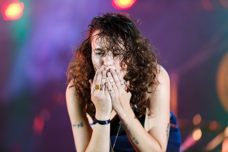 Kaliningrad, Russia, August 04 2017: Concert of the Israeli group Lucille Crew on the XII International Music Festival Kaliningrad City Jazzのeditorial素材