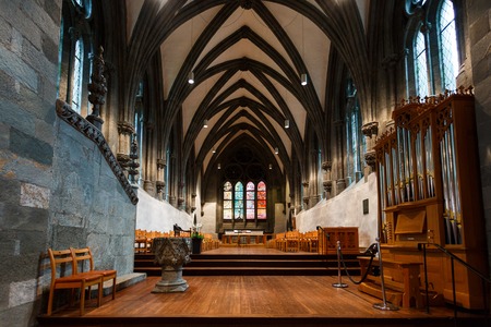 Stavanger, Norway - August 24 2017: Interior of the oldest Stavanger's Church, located in the city of Stavanger in Rogaland countyのeditorial素材