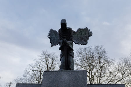 Wroclaw, Poland - January 03 2018: The Monument of Lower Silesian Family Of Katynのeditorial素材