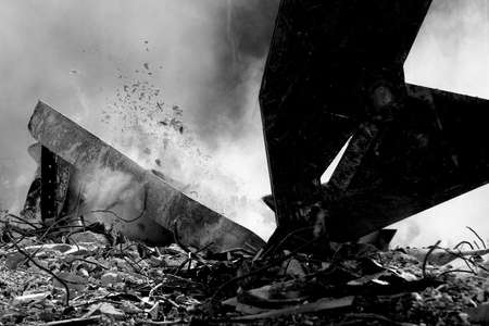 Demolition of the old historical buildings of the shopping center の写真素材