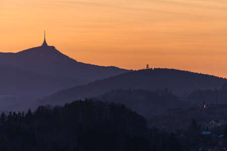 Jested at sunsetの写真素材