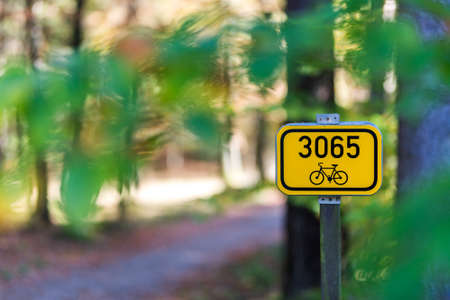 bicycle path signの写真素材
