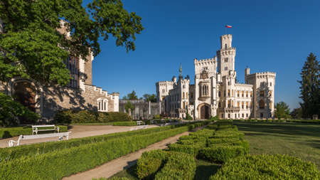 Gothic castle Hluboka nad Vltavouの写真素材