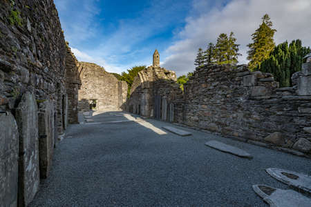 Glendalough village in Wicklow, Irelandの写真素材