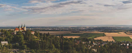 Basilica of the Visitation of the Virgin Mary on Holy Hill near Olomoucの写真素材