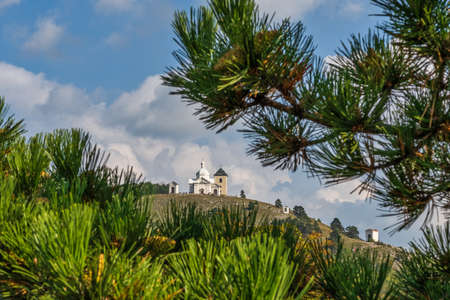 Svaty kopecek - Holy Hill near Mikulovの写真素材