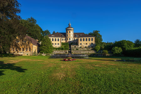 Hainewalde, Germany - Aug 03, 2022. Old castle hainewalde in Germanyのeditorial素材