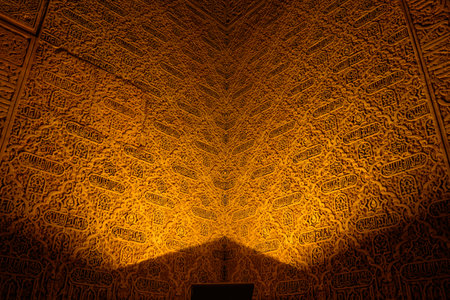 Granada, Andalusia, Spain - March 7, 2023 - Nasrid Palaces in Alhambraのeditorial素材