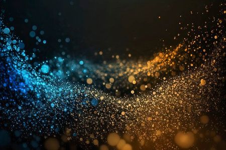 Abstract background with bokeh defocused lights and stars. 3d renderingの素材
