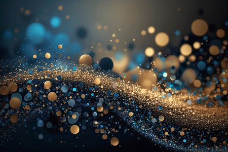 3D render of abstract background with bokeh defocused lightsの素材