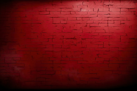 Red brick wall texture background. Grunge red brick wall.の素材