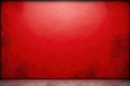 Grunge red wall and floor as background texture. 3D renderingの素材