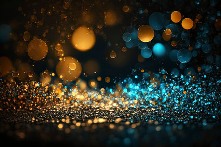abstract background with bokeh defocused lights and stars.の素材