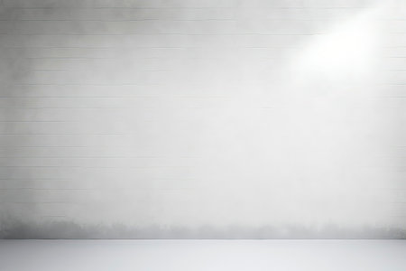 White wall and floor with light from spotlights. 3d renderingの素材