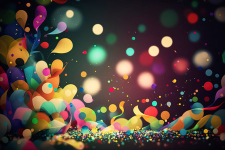 Abstract colorful background with bokeh defocused lights. Vector illustration.の素材