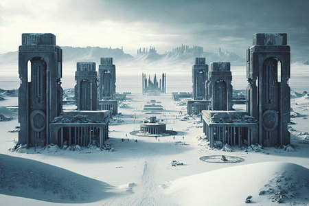Fantasy alien planet. 3D illustration. Elements of this image furnished by NASAの素材